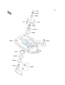 JH 1100 A [1100 ZXI] (A6-A8) [1100 ZXI] drawing HANDLE POLE