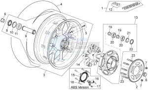 Shiver 750 drawing Rear Wheel