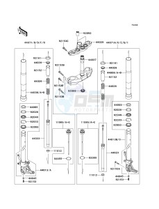 ZR 1000 B [Z1000 EUROPEAN] (B7F-B9F) 0B8F drawing FRONT FORK