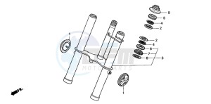 XR50R drawing FRONT FORK