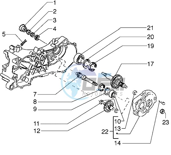 Rear wheel shaft