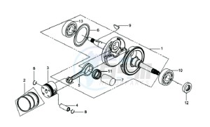 GTS 250 EURO 2 drawing CRANKSHAFT