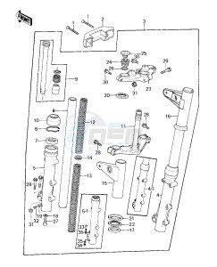 KZ 1000 E [SHAFT] (E1-E2) [SHAFT] drawing FRONT FORK