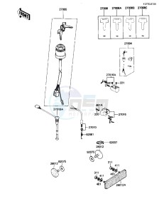 AR 50 A (A1) drawing IGNITION SWITCH_LOCKS_REFLECTORS