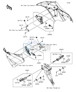 NINJA ZX-6R ZX636EGFA GB XX (EU ME A(FRICA) drawing Turn Signals