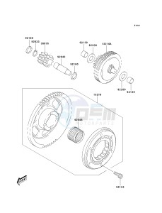 KSF 400 A [FX400] (A6F) A6F drawing STARTER CLUTCH