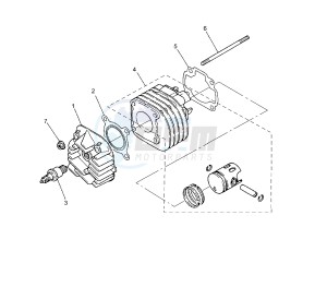 YN NEO'S 50 drawing CYLINDER AND HEAD