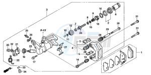 TRX680FA drawing REAR BRAKE CALIPER