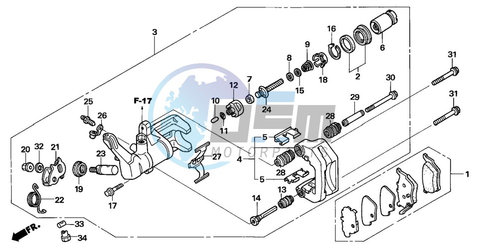 REAR BRAKE CALIPER