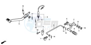 CBR125RS drawing PEDAL