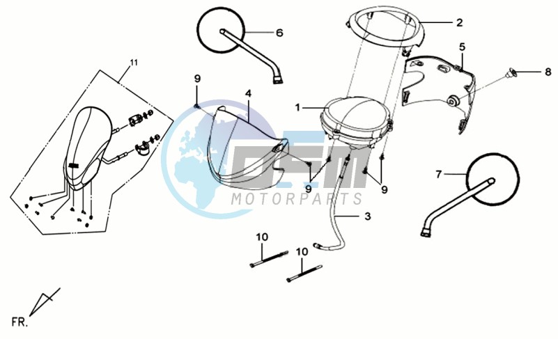 DASHBOARD / MIRRORS / SPEEDOMETER COVER