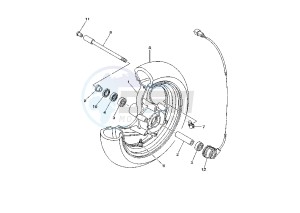 XP T-MAX 500 drawing FRONT WHEEL