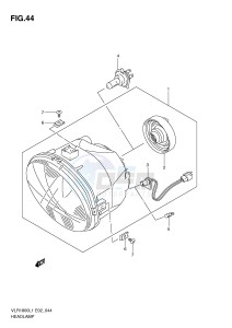 VLR1800 (E2) drawing HEADLAMP