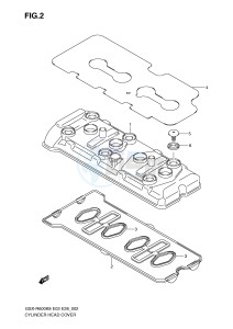 GSX-R600 (E3-E28) drawing CYLINDER HEAD COVER