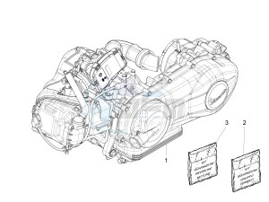 GTS 125 4T 3V ie Super (APAC) (RK, VT) drawing Engine, assembly