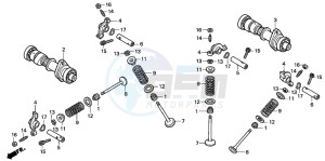 VT125C drawing CAMSHAFT/VALVE