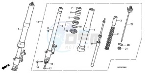 CB600FA UK - (E / MKH) drawing FRONT FORK