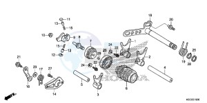 CRF250XD CRF250R Europe Direct - (ED) drawing GEARSHIFT DRUM