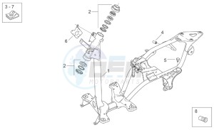 Scarabeo 100 (eng. Yamaha) drawing Frame