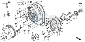 CB900F CB900F drawing RIGHT CRANKCASE COVER