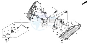 FES125A S-WING drawing REAR COMBINATION LIGHT (FES1253-5)(FES1503-5)