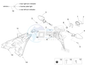 RSV4 1000 RR Racer Pack 2015 drawing Taillight