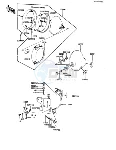 KZ 650 H [CSR] (H3) [CSR] drawing HEADLIGHT -- 83 H3- -