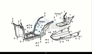 SYMPHONY 50 (XF05W1-EU) (E5) (M1) drawing FLOOR PANEL - CENTER COVER