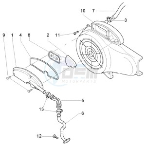 Fly 50 4t drawing Secondairy air box