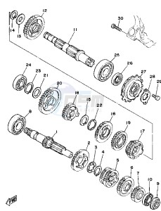 TT A 350 drawing TRANSMISSION