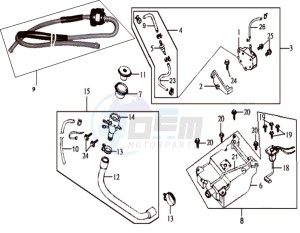 JOYRIDE 125 E2 drawing FUEL PUMP - FUEL TANK ASSY