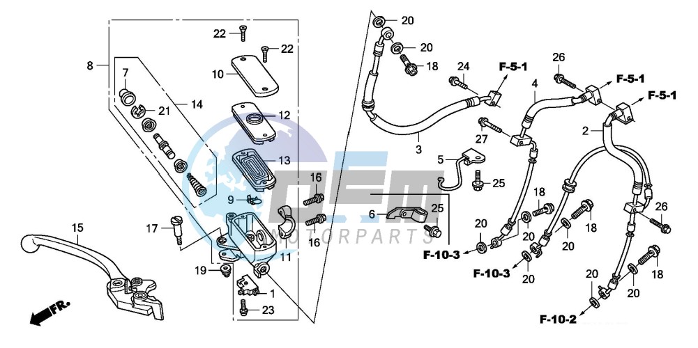 FR. BRAKE MASTER CYLINDER (CBF600SA8/NA8)