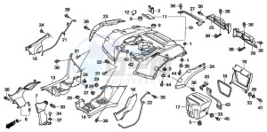 TRX500FM drawing REAR FENDER