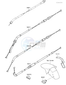 ZX 750 F [NINJA 750R] (F1-F3) [NINJA 750R] drawing CABLES