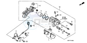 XL700VA9 UK - (E / ABS MKH) drawing REAR BRAKE CALIPER/ SPEED SENSOR