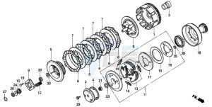 TRX200D FOURTRAX 200 drawing CLUTCH