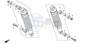 CB250 TWO FIFTY drawing REAR CUSHION