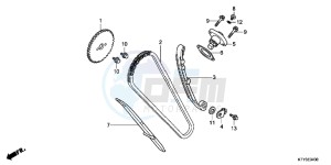 CBR125RD CBR125R E drawing CAM CHAIN/TENSIONER