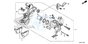 CBR1000S2 2ED - (2ED) drawing REAR BRAKE CALIPER