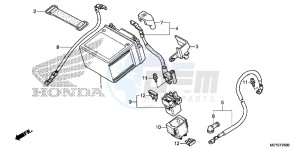 CRF450XE CRF450R Europe Direct - (ED) drawing BATTERY