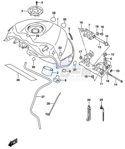 GSX-R1000 ARZ drawing FUEL TANK (GSX-R1000AL8 E21) (FOR YKV)