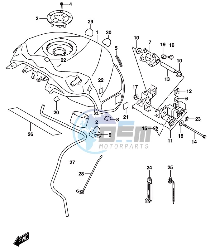 FUEL TANK (GSX-R1000AL8 E21) (FOR YKV)