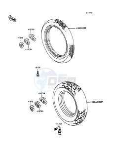 VN 1500 A [VULCAN 88] (A6-A9) [VULCAN 88] drawing TIRES