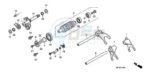 CB1000RAC drawing GEARSHIFT DRUM