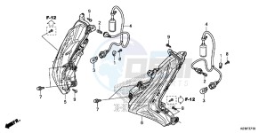 SH125ASE SH125AS UK - (E) drawing FRONT WINKER