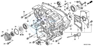 GL1800D GoldWing - GL1800-D UK - (E) drawing REAR CASE