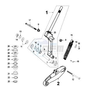 FIGHT LZ SP2 drawing FRONT FORK / STEERINGHEAD