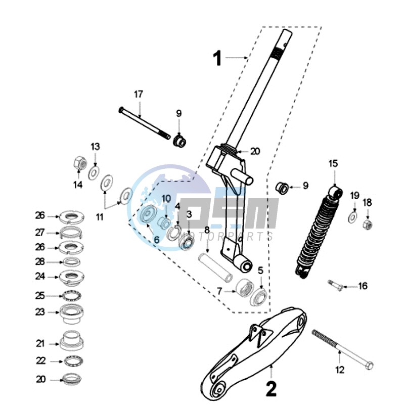 FRONT FORK / STEERINGHEAD