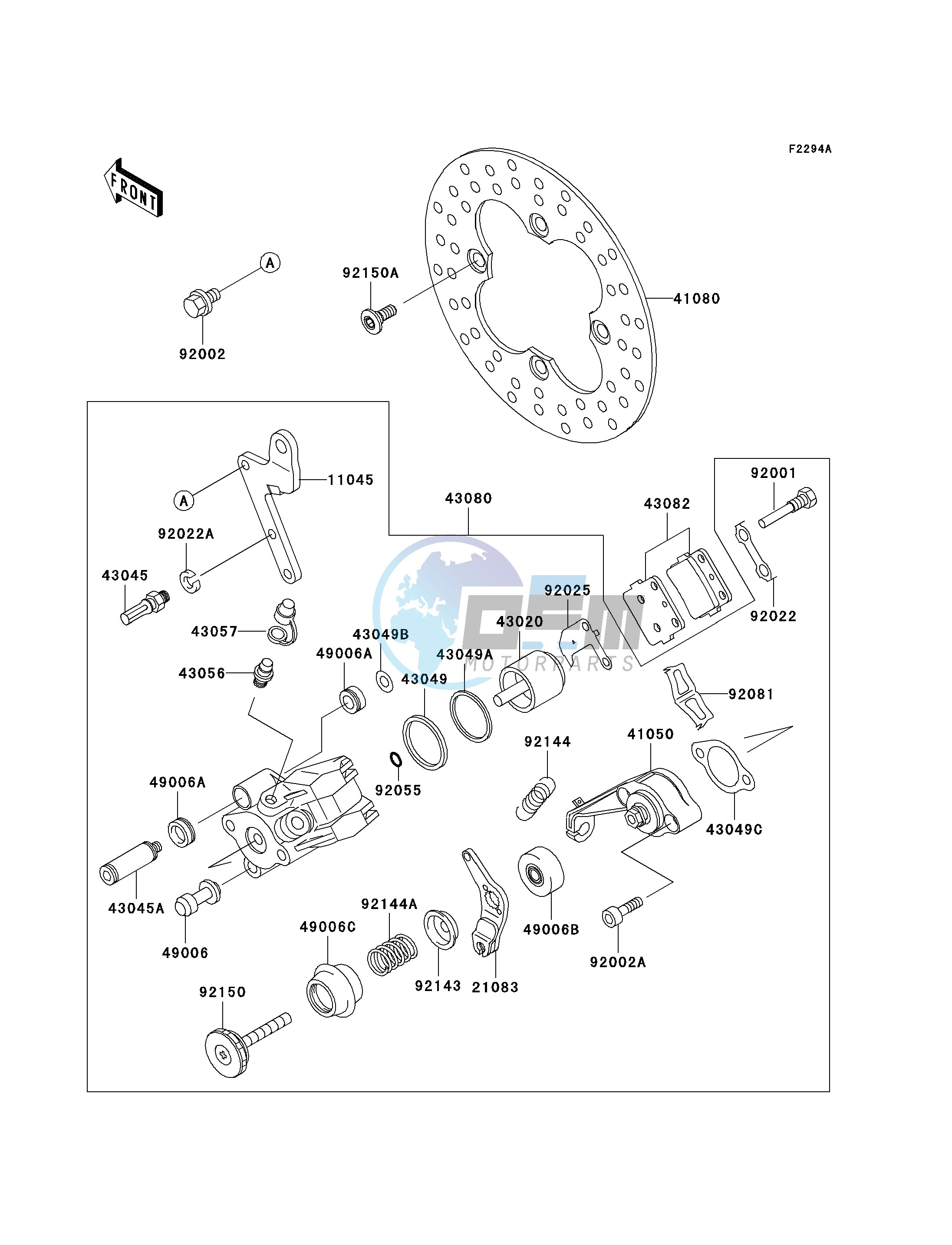 REAR BRAKE-- KSF250-A18- -