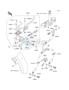 VN 1600 F [VULCAN 1600 MEAN STREAK] (6F) F6F drawing FRONT MASTER CYLINDER